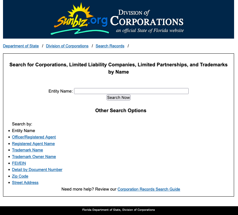 Accessing SunBiz: Florida's Official Business Search Portal