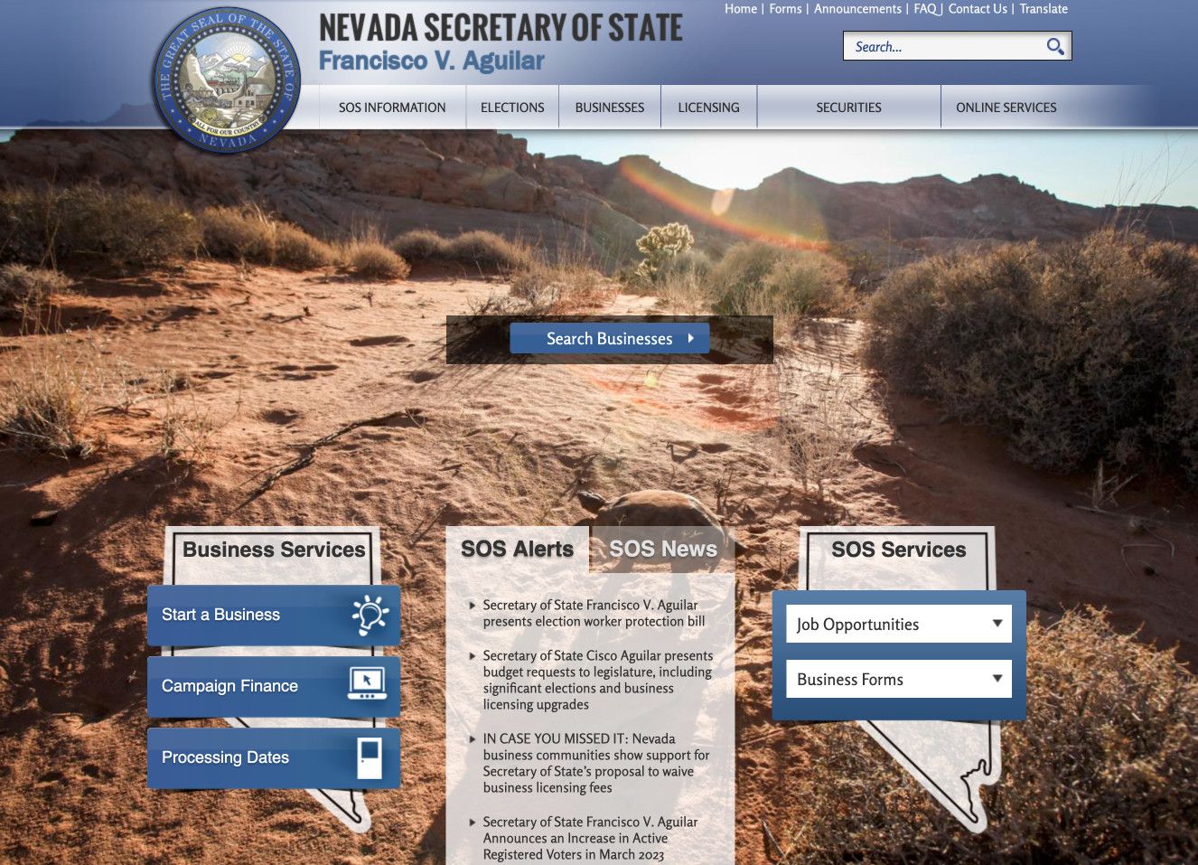 Nevada SO Available Search Methods