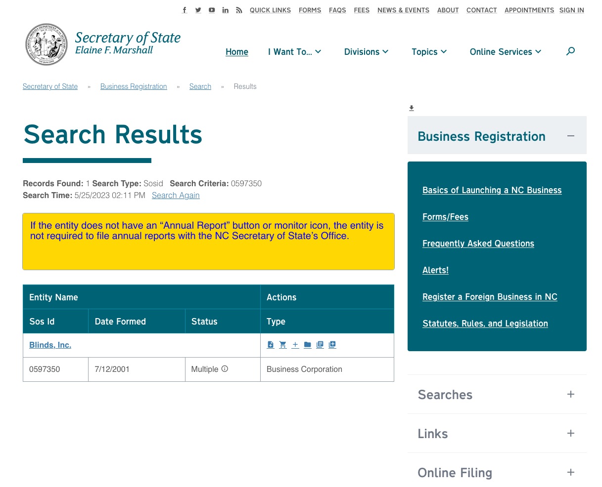 Quick Access: Search by SOS ID