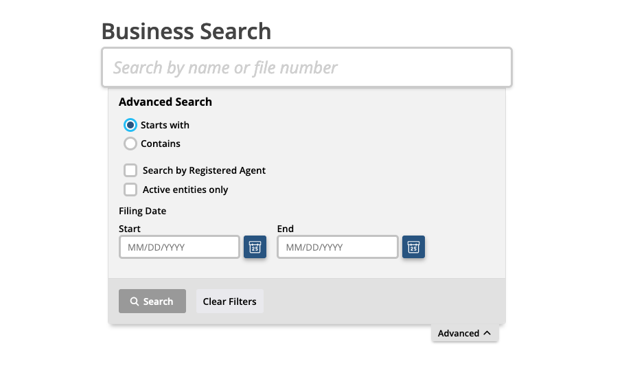 Use the SOS Idaho Online Business Search Tool