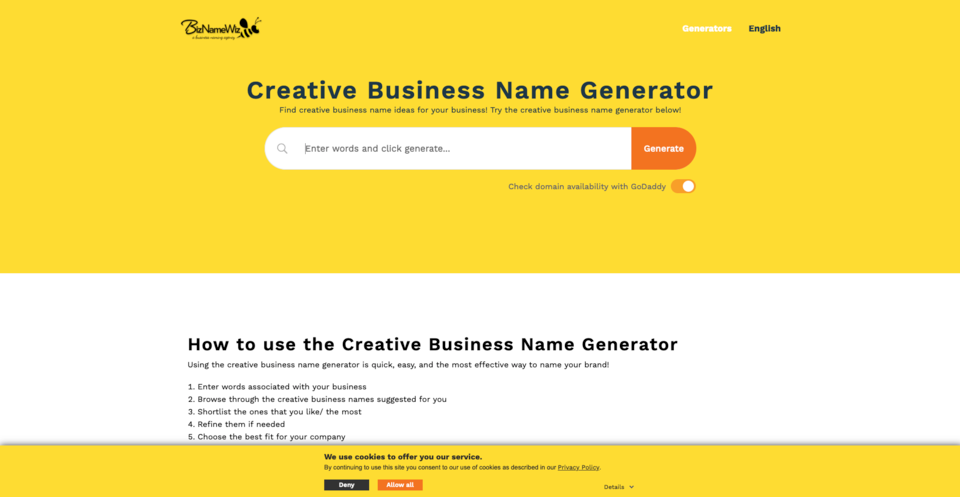 biznamewhiz business name generator